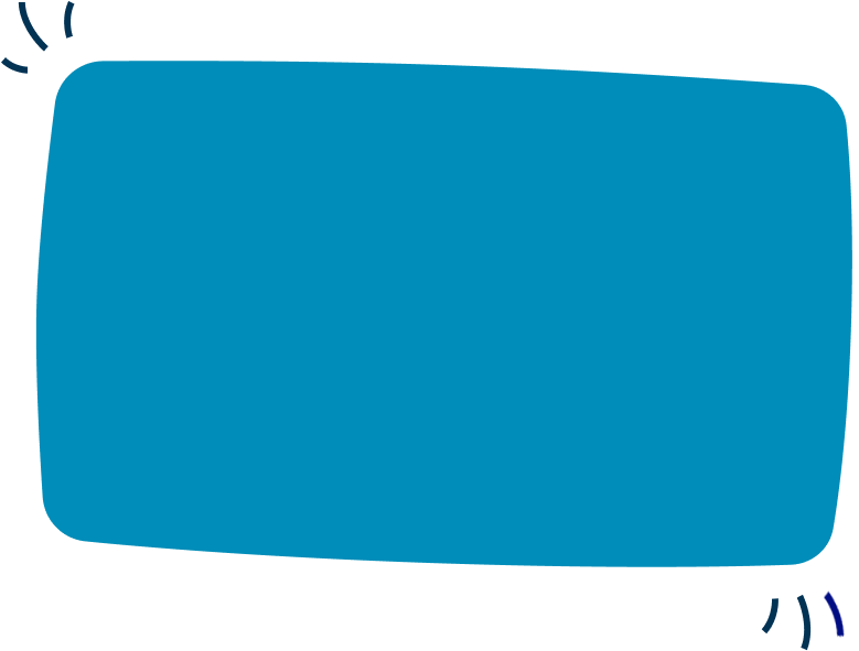 Eine blaue Grafik als Rahmen, in dem ein Erklärvideo eingebettet ist